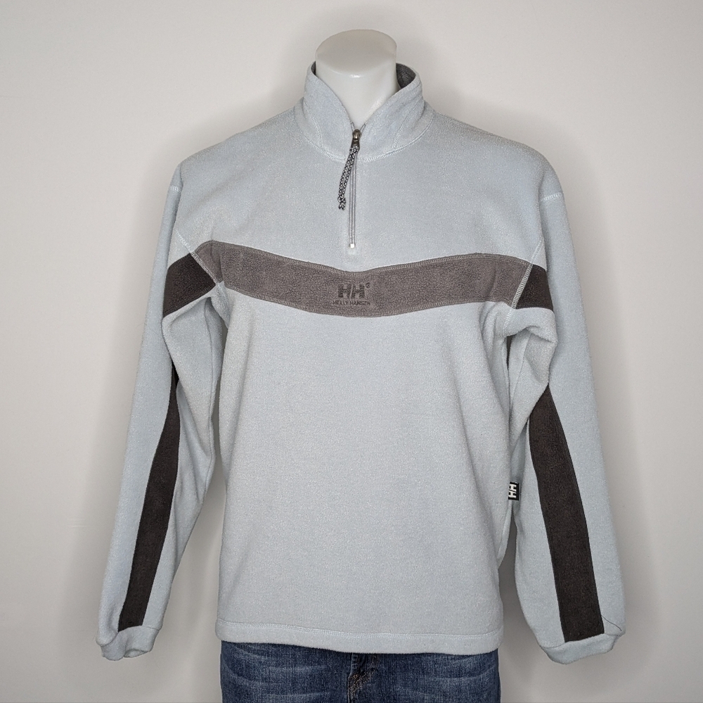 Helly Hansen Blue Grey Fleece 1/3 Zip Pullover S